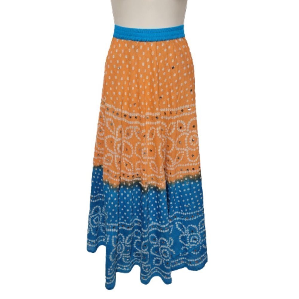 Cotton Skirt, Elastic Waist, Midi Skirt- Size M- Nwot